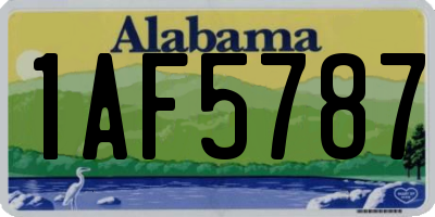 AL license plate 1AF5787