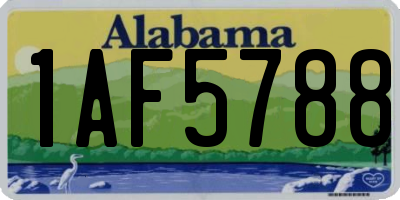 AL license plate 1AF5788