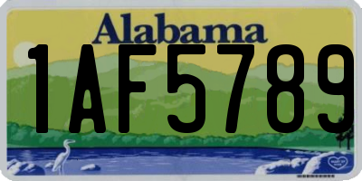 AL license plate 1AF5789