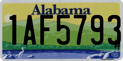 AL license plate 1AF5793