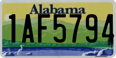 AL license plate 1AF5794