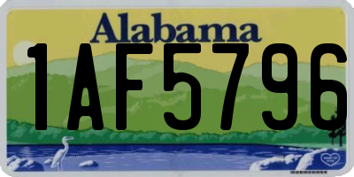 AL license plate 1AF5796