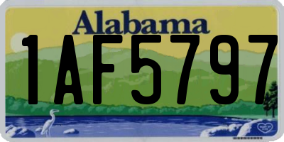 AL license plate 1AF5797