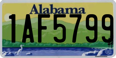 AL license plate 1AF5799