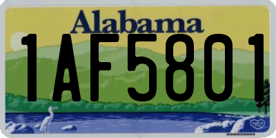 AL license plate 1AF5801
