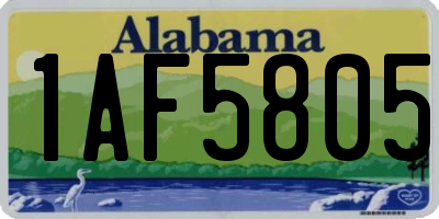 AL license plate 1AF5805