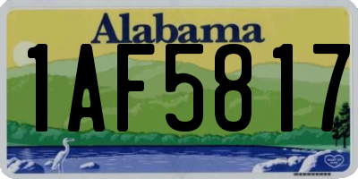 AL license plate 1AF5817