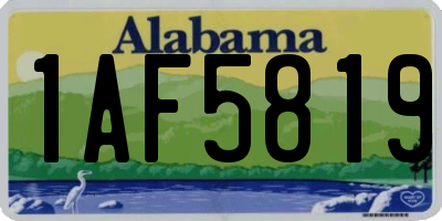 AL license plate 1AF5819