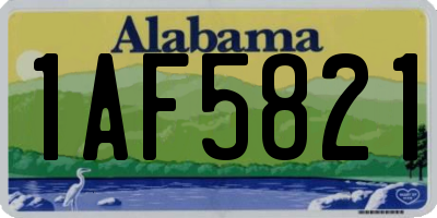AL license plate 1AF5821
