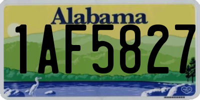 AL license plate 1AF5827