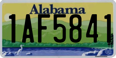 AL license plate 1AF5841
