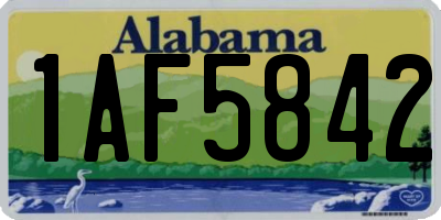 AL license plate 1AF5842