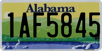 AL license plate 1AF5845
