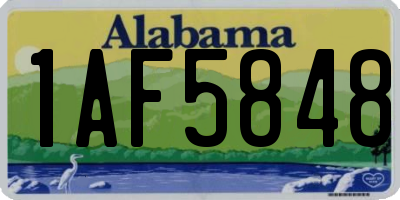 AL license plate 1AF5848