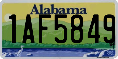 AL license plate 1AF5849