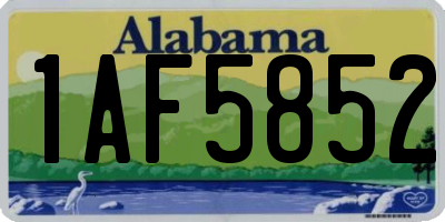 AL license plate 1AF5852