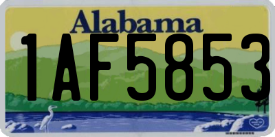 AL license plate 1AF5853