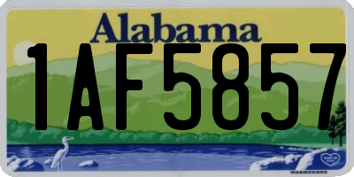 AL license plate 1AF5857