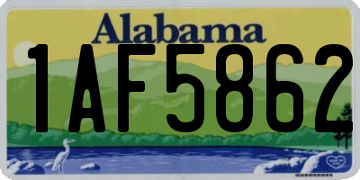AL license plate 1AF5862