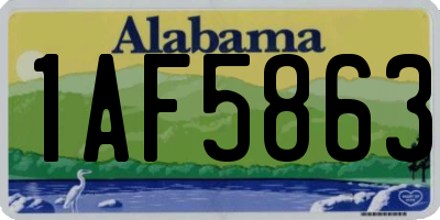AL license plate 1AF5863