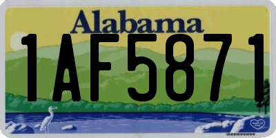 AL license plate 1AF5871