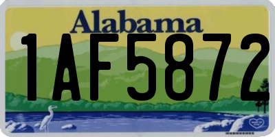 AL license plate 1AF5872