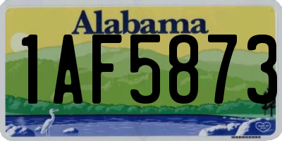 AL license plate 1AF5873