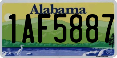 AL license plate 1AF5887
