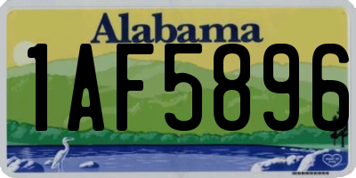 AL license plate 1AF5896