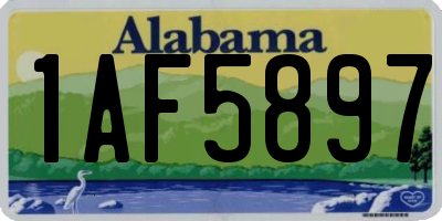 AL license plate 1AF5897