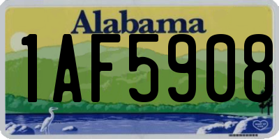 AL license plate 1AF5908