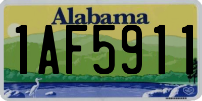 AL license plate 1AF5911