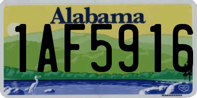 AL license plate 1AF5916