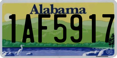 AL license plate 1AF5917