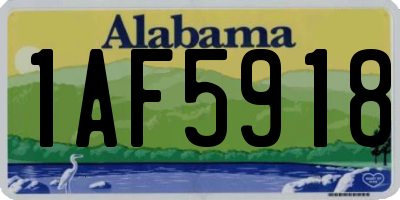 AL license plate 1AF5918
