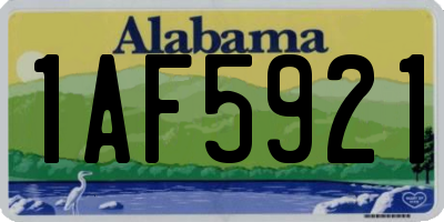 AL license plate 1AF5921