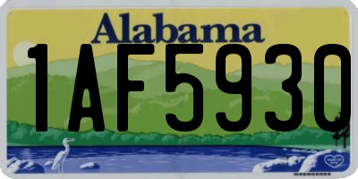 AL license plate 1AF5930