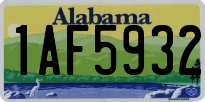 AL license plate 1AF5932