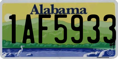 AL license plate 1AF5933