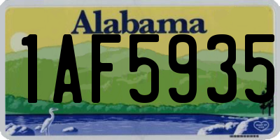 AL license plate 1AF5935