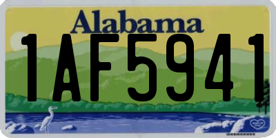 AL license plate 1AF5941