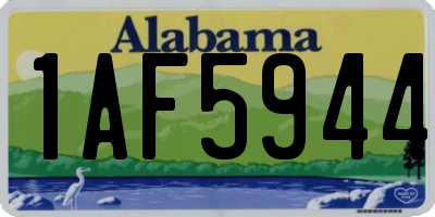 AL license plate 1AF5944