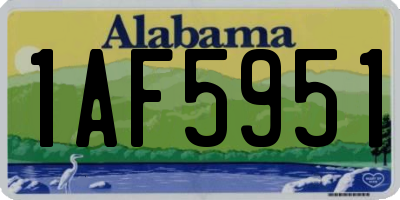 AL license plate 1AF5951