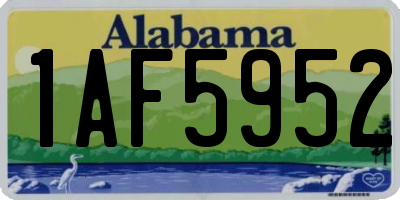 AL license plate 1AF5952
