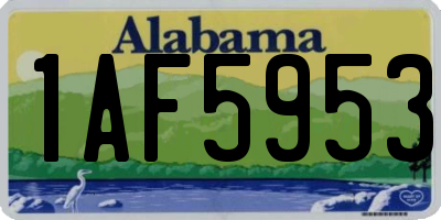 AL license plate 1AF5953