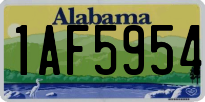 AL license plate 1AF5954