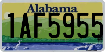 AL license plate 1AF5955