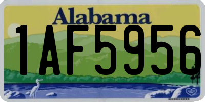 AL license plate 1AF5956