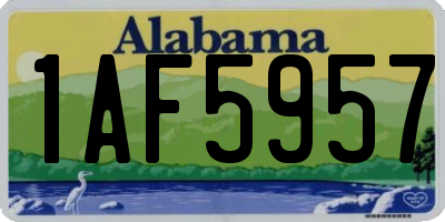 AL license plate 1AF5957