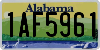 AL license plate 1AF5961
